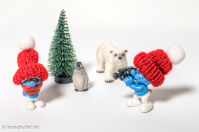 Snowy Photoshooting with Curious Spectators